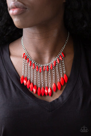 Paparazzi Accessories  - Venturous Vibes - Red Necklace