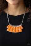 Paparazzi Accessories - Glamour Goddess - Orange Necklace