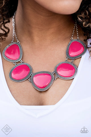 Paparazzi Accessories  - Viva La VIVID Pink Necklace & Vividly Vixen Pink Bracelet