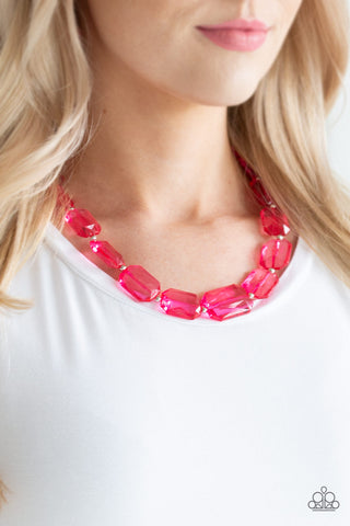 Paparazzi Accessories - ICE Versa - Pink Necklace
