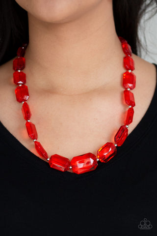 Paparazzi Accessories - ICE Versa - Red Necklace