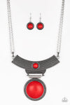 Paparazzi Accessories  -  Lasting EMPRESS-ions - Red Necklace