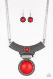 Paparazzi Accessories  -  Lasting EMPRESS-ions - Red Necklace
