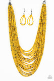 Paparazzi Accessories  - Rainforest - Yellow Seed Bead Necklace