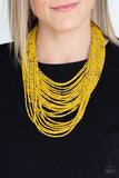 Paparazzi Accessories  - Rainforest - Yellow Seed Bead Necklace