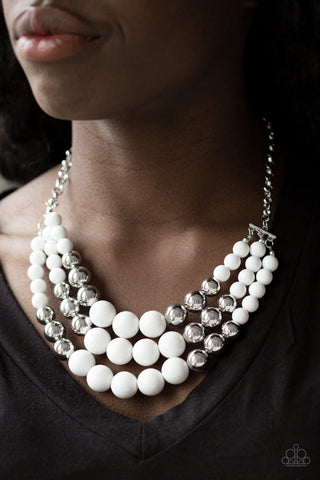 Dream Pop - White Necklace - Paparazzi Accessories