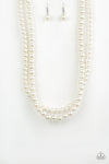 Paparazzi Accessories - Woman Of The Century - White Pearl Necklace