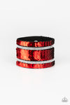 Paparazzi Accessories - MERMAID Service - Red Wrap Bracelet