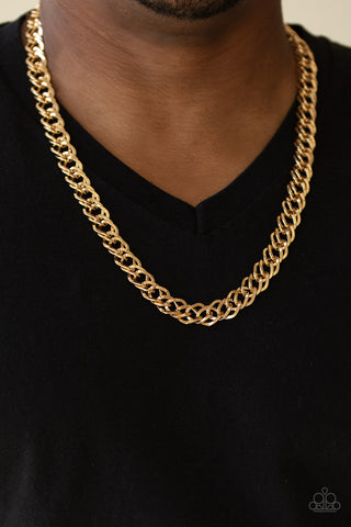 Paparazzi Accessories  - Undefeated - Gold Necklace