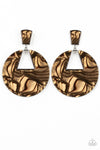 Paparazzi Accessories  -  Let HEIR Rip! - Brown Earring