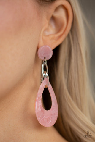 Paparazzi Accessories - Beach Oasis - Pink Earring