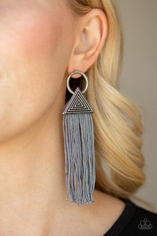 Paparazzi Accessories - Oh My GIZA - Silver Earring