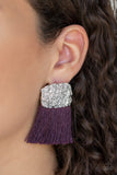Paparazzi Accessories  - Plume Bloom - Purple Earring