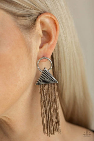 Paparazzi Accessories - Oh My GIZA - Brown Earring