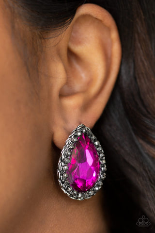 Paparazzi Accessories - Dare To Shine - Pink Earring