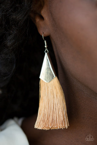 Paparazzi Accessories - In Full PLUME - Brown Earring