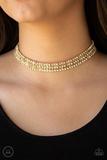 Paparazzi Accessories - Paparazzi Full REIGN - Gold Necklace/Choker