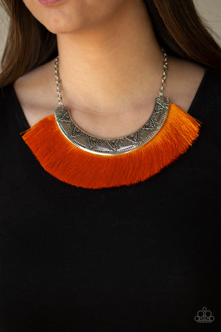 Paparazzi Accessories  -  Might and MANE - Orange Necklace
