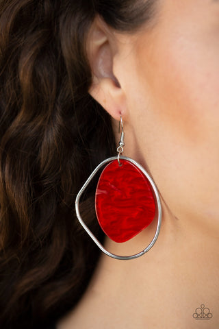 Paparazzi Accessories - HAUTE Toddy - Red Earring