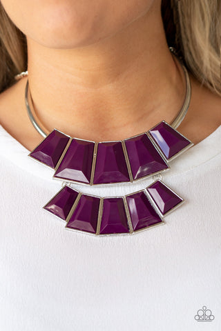 Paparazzi Accessories -  Lions, TIGRESS, and Bears - Purple Necklace