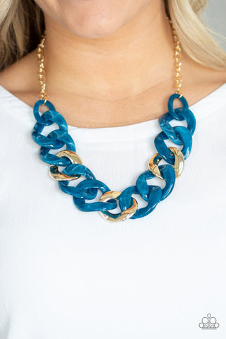 Paparazzi Accessories - I Have A HAUTE Date - Blue Necklace