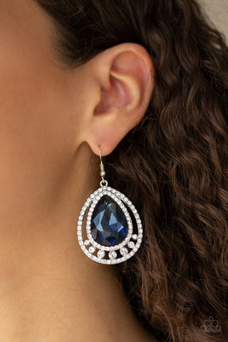 Paparazzi Accessories - All Rise For Her Majesty - Blue Earring
