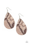 Hiss, Hiss - Brown Earring - Paparazzi Accessories