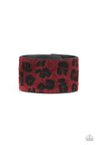 Paparazzi Accessories - GRR-irl Power! & Cheetah Cabana - Red Earring & Bracelet Set