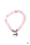 Paparazzi Accessories - FAITH It, Till You Make It - Pink Inspirational Bracelet