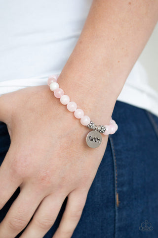 Paparazzi Accessories - FAITH It, Till You Make It - Pink Inspirational Bracelet