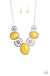 Paparazzi Accessories  - The Medallion-aire - Yellow Necklace