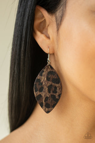 Paparazzi Accessories - GRR-irl Power! - Brown Earring