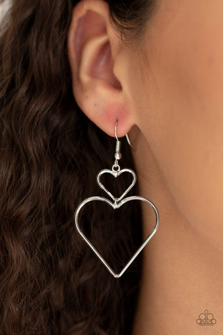 Paparazzi Accessories - Heartbeat Harmony - Silver Earring