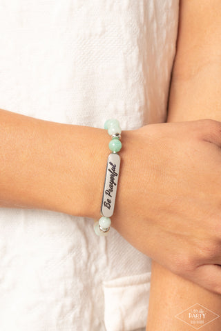 Paparazzi Accessories  - Be Prayerful - Green Inspirational Bracelet