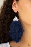 Paparazzi Accessories  - Tassel Tempo - Blue Earring