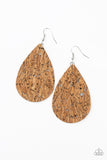 Paparazzi Accessories - CORK It Over - Silver Earring