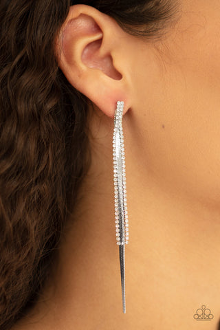 Paparazzi Accessories - Flavor of the SLEEK - White Earring
