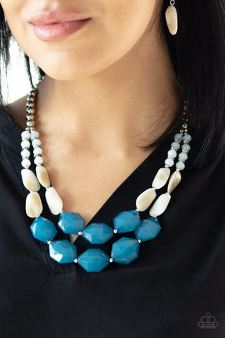 Paparazzi Accessories  - Seacoast Sunset - Blue Necklace