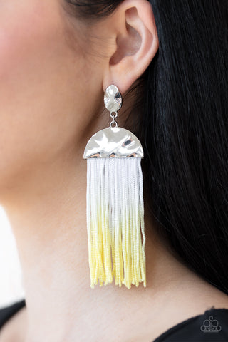Paparazzi Accessories - Rope Them In - Yellow Earring
