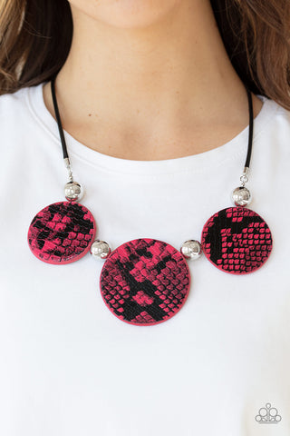 Paparazzi Accessories  - Viper Pit - Pink Necklace