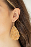 Paparazzi Accessories - CORK It Over - Gold Earring