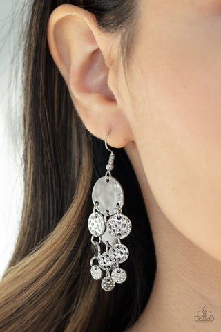 Paparazzi Accessories - Do Chime In - Silver Earring