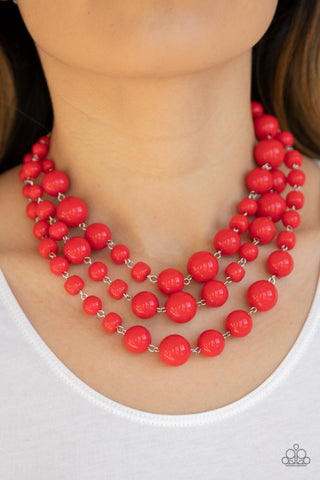 Paparazzi Accessories - Everyone Scatter! - Red Necklace