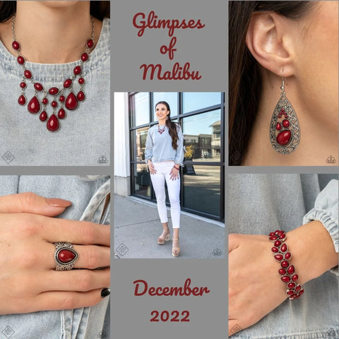 Glimpses of Malibu January 2022 Fashion Fix Red $20 Set