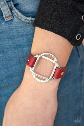 Paparazzi Accessories  -  Nautically Knotted - Red Urban Bracelet