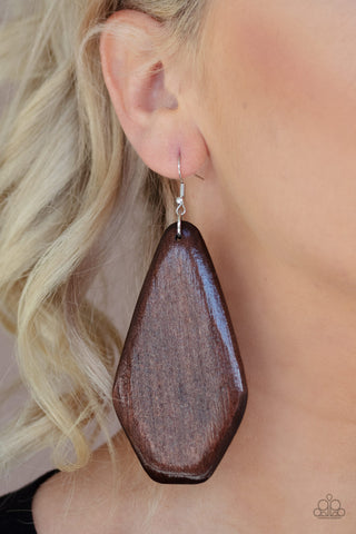 Paparrazzi Accessories  - Vacation Ready - Brown Earrin