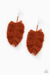 Paparazzi Accessories - Hanging by a Thread - Brown Earring