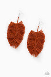 Paparazzi Accessories - Hanging by a Thread - Brown Earring