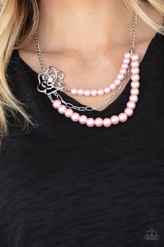 Paparazzi Accessories - Fabulously Floral - Pink Necklace