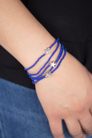 Paparazzi Accessories - Pretty Patriotic - Blue Bracelet